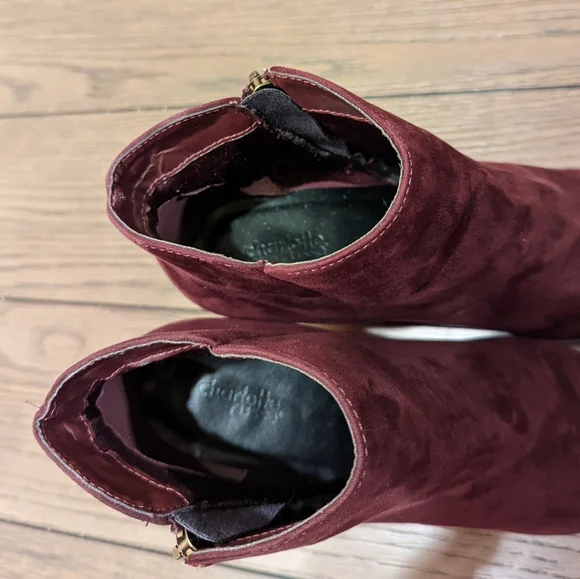 Charlotte Russe Plum Boots 10 - Picture 4 of 8